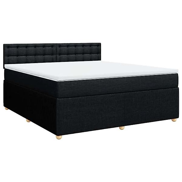 vidaXL Boxspringbett mit Matratze Schwarz 180x200 cm Stoff 3289851 günstig online kaufen