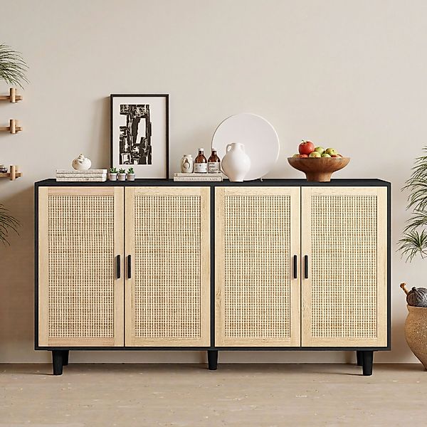 Celya Sideboard 158CM Sideboard Schlafzimmer, Rattanschrank, günstig online kaufen