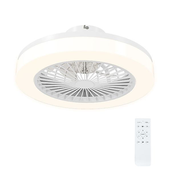 HOMCOM Deckenventilator mit Beleuchtung Fernbedienung LED Ventilator Decken günstig online kaufen