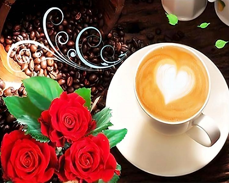 Rötting Design Malen nach Zahlen Diamond Painting Set 5D DIY Motiv Kaffeeta günstig online kaufen