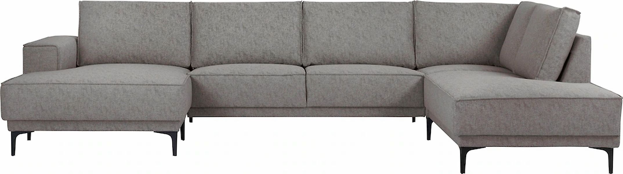 Places of Style Wohnlandschaft "XXL Sofa Oland, Struktur, Flachgewebe, Luxu günstig online kaufen