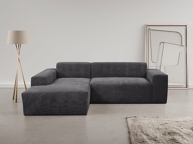WERK2 Ecksofa "Zeus-L modern & zeitlos, Breite 253 cm, bequemes Sofa" Curvy günstig online kaufen