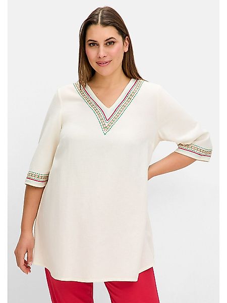 Sheego Longtunika Große Größen mit Stickereien, günstig online kaufen