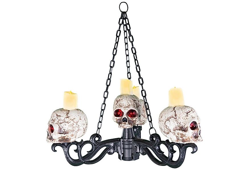 Funny Fashion Dekoobjekt Halloween Dekofigur 'Kerzenleuchter mit Totenköpfe günstig online kaufen