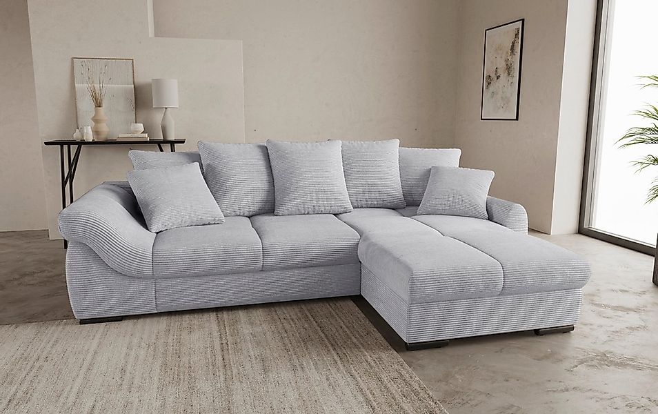 Mr. Couch Ecksofa »Livorno L-Form«, inkl. Hochschläfer-Bettauszug, XL-Bettk günstig online kaufen
