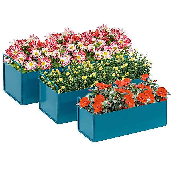 Outsunny Blumenbeete-Set mit Griff B/H/L: ca. 20x19x55 cm günstig online kaufen