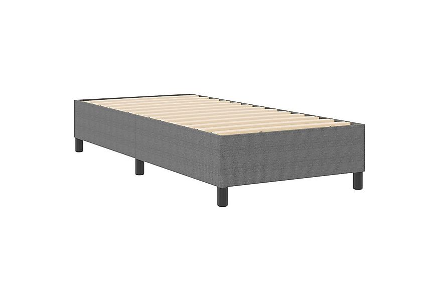 vidaXL Bett Plattformbettgestell Hellgrau 90 x 190 cm Stoff (1-tlg) günstig online kaufen