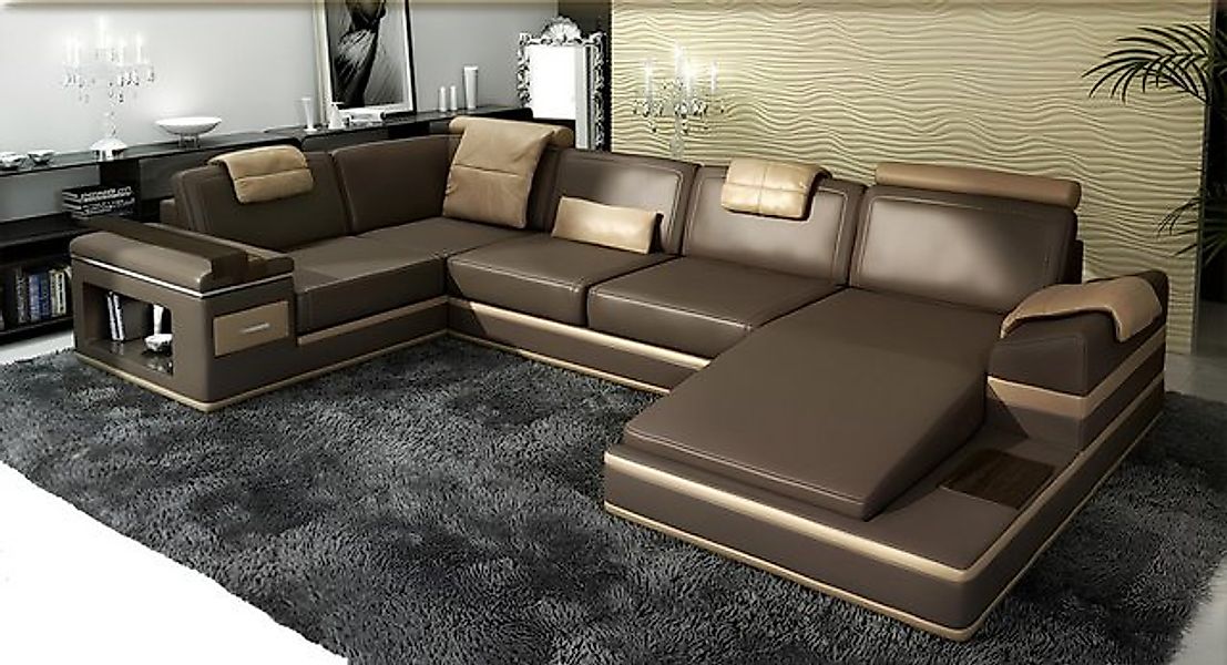 Xlmoebel Ecksofa Sofa mit Eckteil aus Leder in Braun - PHM104, Hergestellt günstig online kaufen