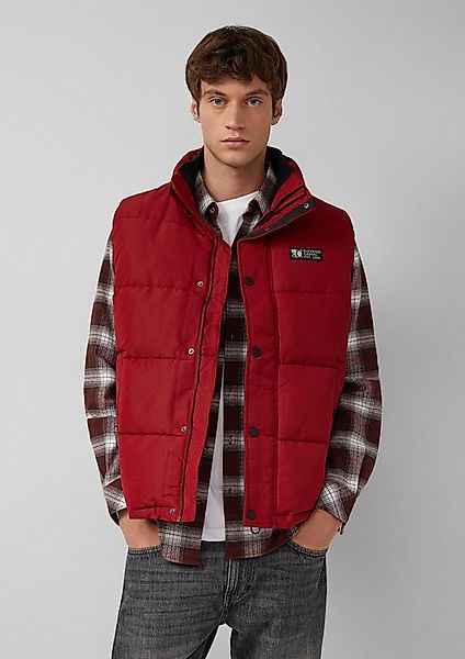 s.Oliver Outdoorjacke Outdoor-Weste Sportive Steppweste mit Logo-Details günstig online kaufen