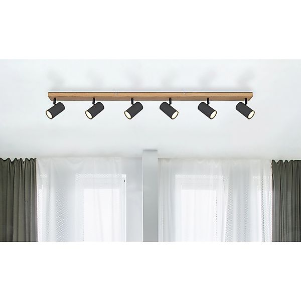 Globo Strahler Robby 6-flammig Graphit 1150 x 60 x 120 mm günstig online kaufen