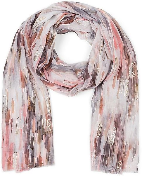 styleBREAKER Modeschal Leichter Schal mit Streifen Farbverlauf Metallic, (1 günstig online kaufen