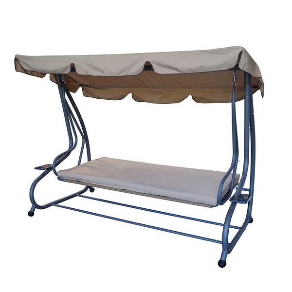 Garten Hollywoodschaukel in Creme Dach günstig online kaufen