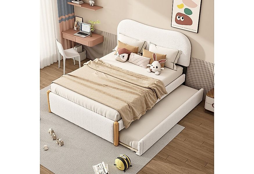 STILVORA Polsterbett 140×200 mit ausziehbett,Kinderbett mit Lattenrost,ohne günstig online kaufen