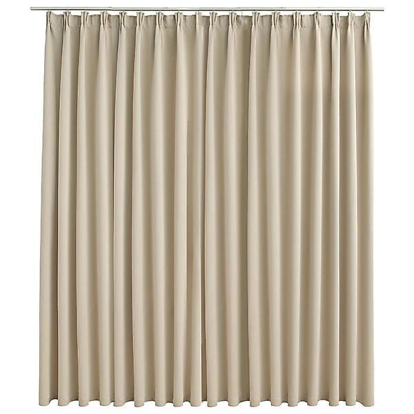 vidaXL Verdunkelungsvorhang, Verdunkelungsgardine mit Haken Beige günstig online kaufen