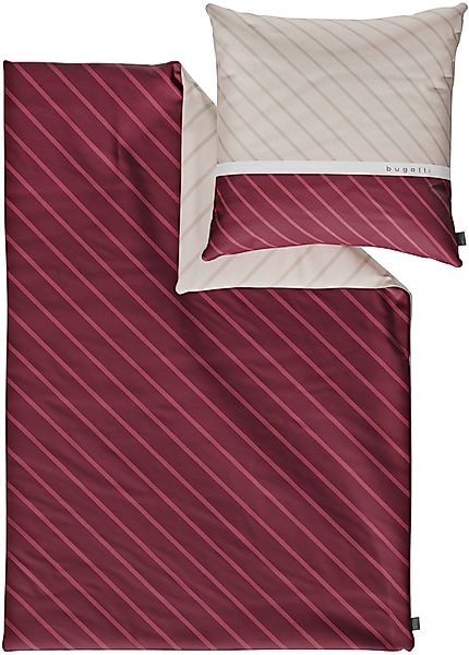 bugatti Bettwäsche "Satinbettwäsche bugatti" 2 Stk. tlg. mit zeitlosem Wend günstig online kaufen