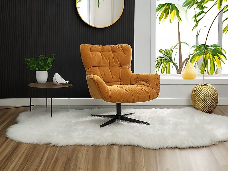 Drehsessel - Stoff - Gelb - OPHELIE günstig online kaufen