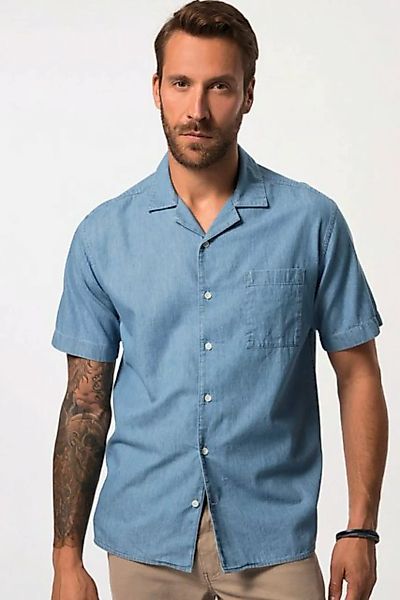 JP1880 Kurzarmhemd Hemd Halbarm Jeans-Look Cuba-Kragen Cuba-Fit günstig online kaufen
