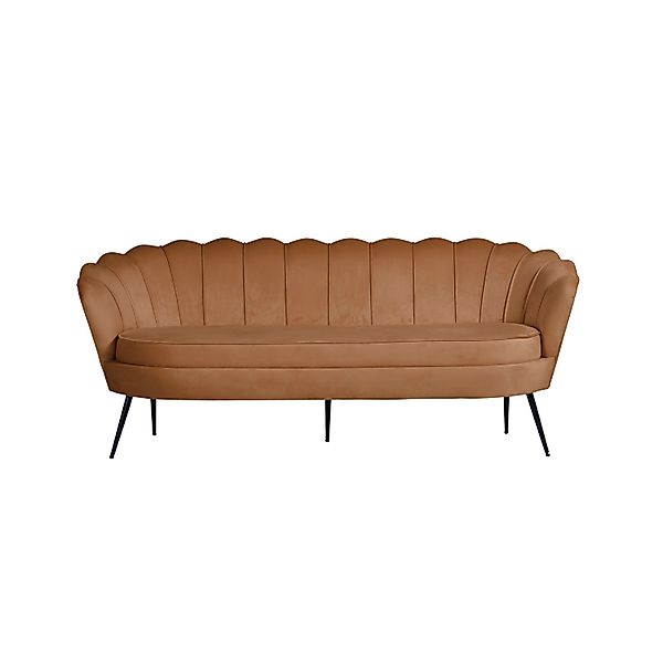 ebuy24 Nice Sofa 3 Personen Velour Cognac Farben günstig online kaufen