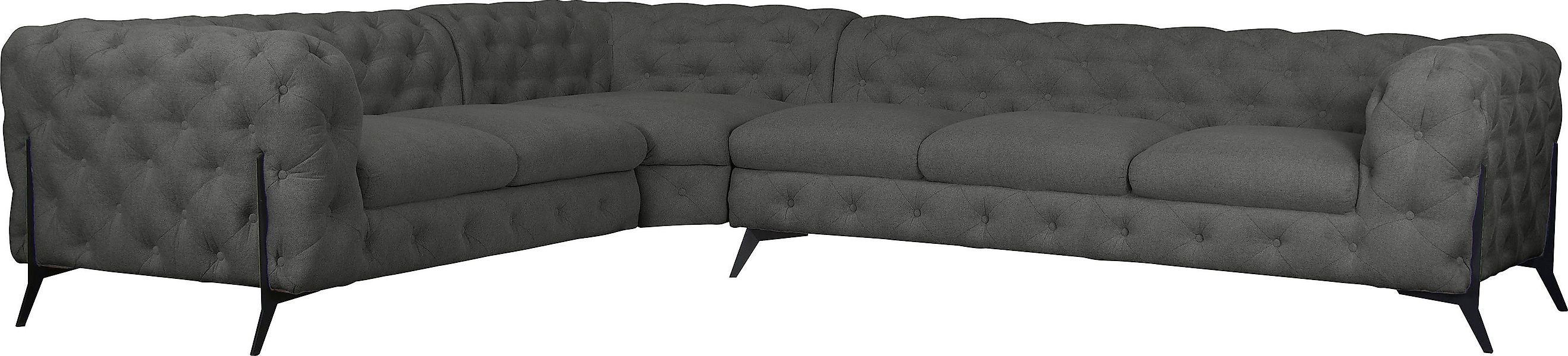 Leonique Chesterfield-Sofa Amaury L-Form, großes Ecksofa, günstig online kaufen