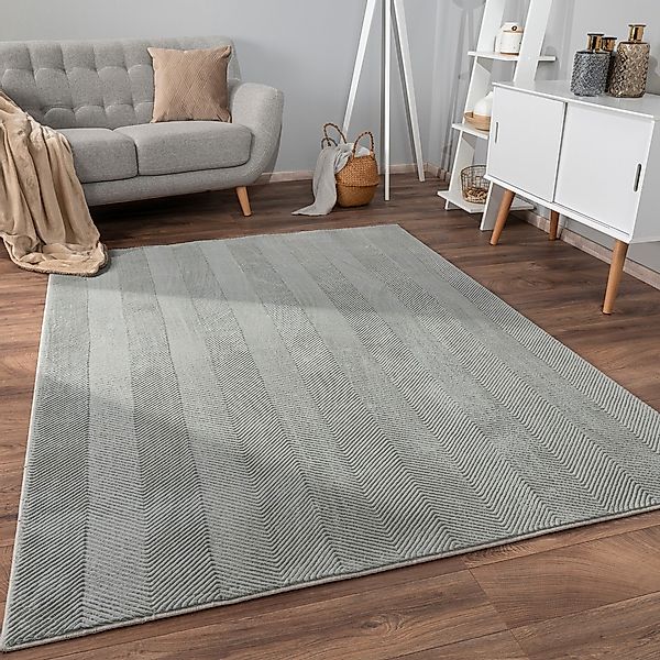 Paco Home Teppich "Haarlem 941" rechteckig 17 mm Höhe Kurzflor, Uni Farben, günstig online kaufen
