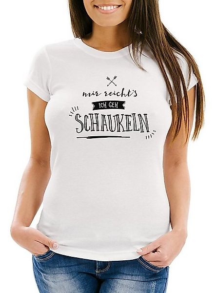 MoonWorks Print-Shirt Damen T-Shirt Mir reichts ich geh schaukeln Sprüche S günstig online kaufen