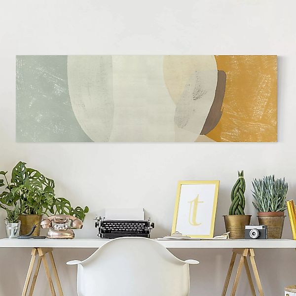 Leinwandbild Abstrakt - Panorama Pailletten im Detail III günstig online kaufen
