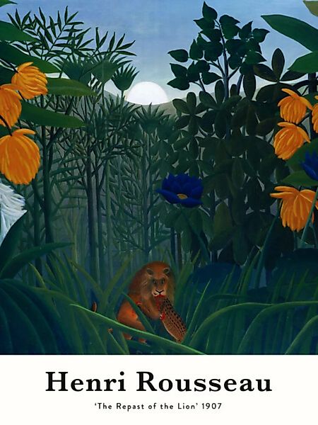 Poster / Leinwandbild - Die Mahlzeit Des Löwen Von Henri Rousseau günstig online kaufen