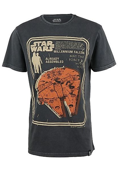 Recovered T-Shirt Star Wars Millenium Falcon Assembled im zeitlosen Design günstig online kaufen