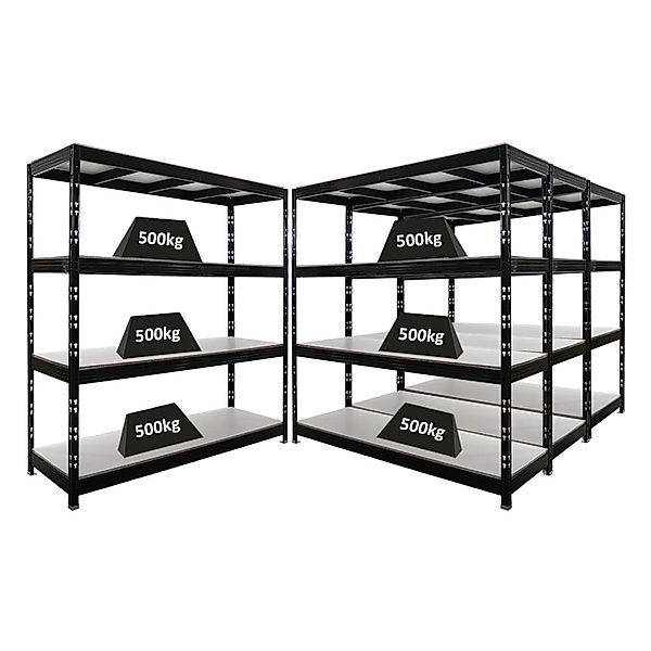 PROREGAL Mega Deal 4x Profi Schwerlastregal Rhino HxBxT 200x200x60cm 4 Mela günstig online kaufen