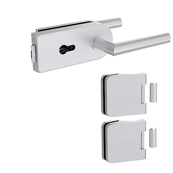 Levidor Glastürbeschlag Studio/Office Rund Profilzylinder Vorbereitet Alumi günstig online kaufen