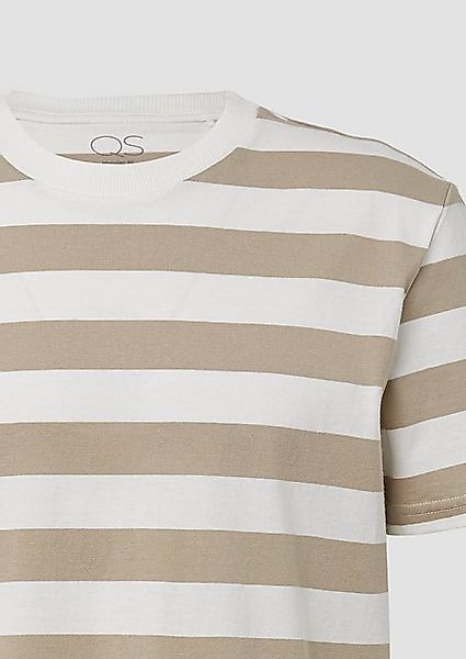 QS Kurzarmshirt T-Shirt mit Rundhalsausschnitt und Blockstreifen günstig online kaufen