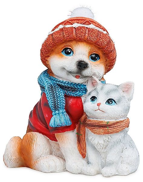 SIKORA Weihnachtsfigur Hund & Katze Deko Figur für Weihnachten und Winter D günstig online kaufen