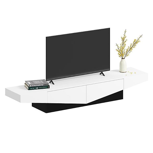 FUFU&GAGA Lowboard TV-Lowboard, Weiß und schwarz, günstig online kaufen