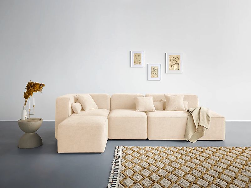 Home affaire Ecksofa "Sundstrup L-Form" Modulserie, individuelle Zusammenst günstig online kaufen