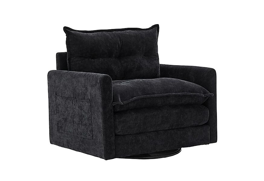 LVHOM Drehsessel Dreh-Loungesessel 360°, XXL Sitzbreite, Seitentasche, 150k günstig online kaufen