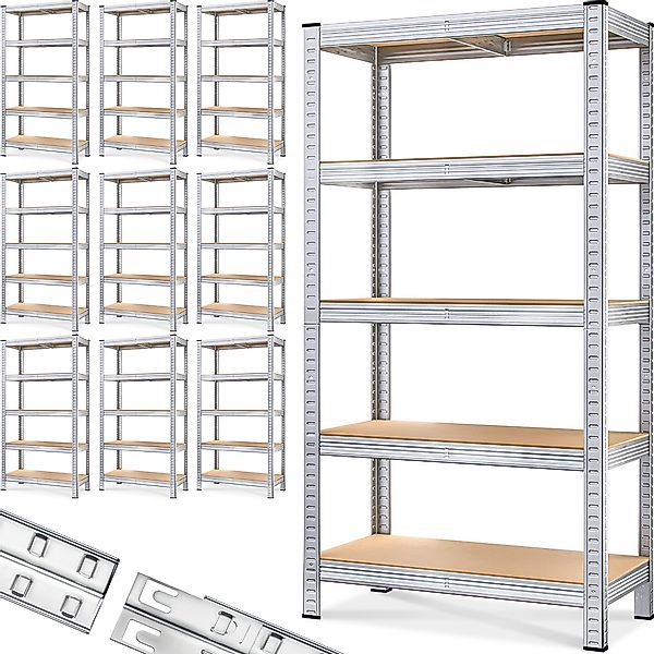 Schwerlastregal 10er-Set 180x90x40cm verzinkt 875kg günstig online kaufen