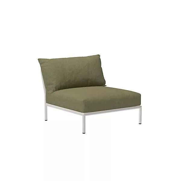 LEVEL2 Outdoor Sessel Lounge-Modul 1 Blattgrün Weiß günstig online kaufen