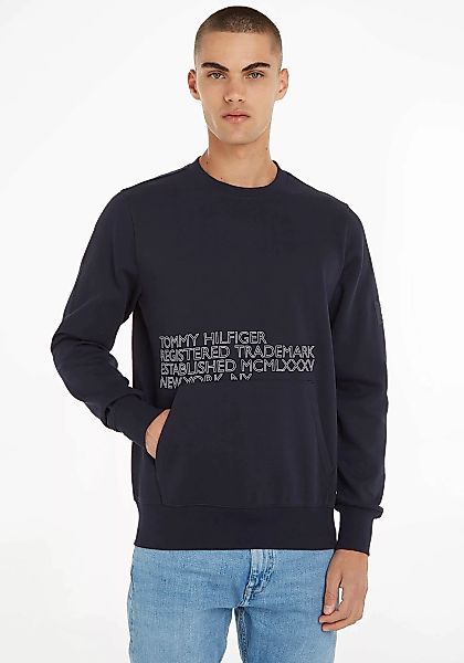 Tommy Hilfiger Sweatshirt BADGED GRAPHIC CREWNECK mit Rippbündchen günstig online kaufen