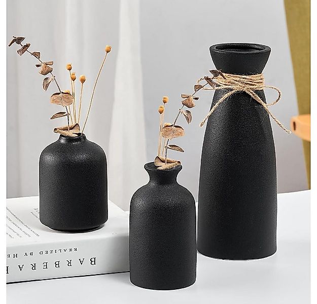 TUWENA Dekovase 3er-Set Keramik Vasen, Blumenvasen Moderne Deko Aesthetic N günstig online kaufen