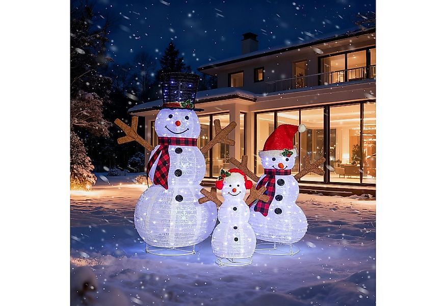LALAHO Schneemann 3-teiliges LED-Schneemann Weihnachtsfigur, 60/90/120cm mi günstig online kaufen