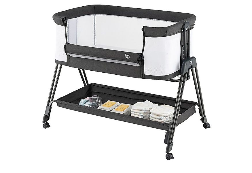 COSTWAY Beistellbett 2 in 1 Reisebett, 7-stufig höhenverstellbar günstig online kaufen