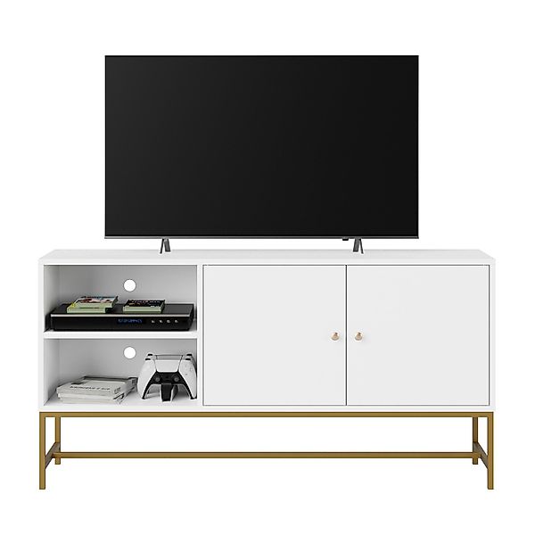Homfa Lowboard, Fernsehschrank Fernsehtisch Weiß und günstig online kaufen