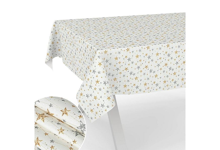 ANRO Tischdecke pflegeleicht Weihnachten Tischtuch Christmas Strene Tischwä günstig online kaufen