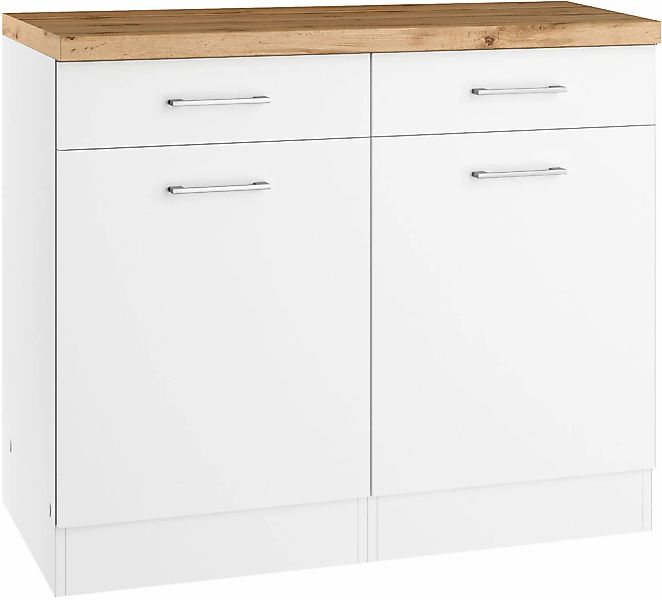 KOCHSTATION Unterschrank "KS-Milan" Unterschrank 100 cm, matte oder hochglä günstig online kaufen