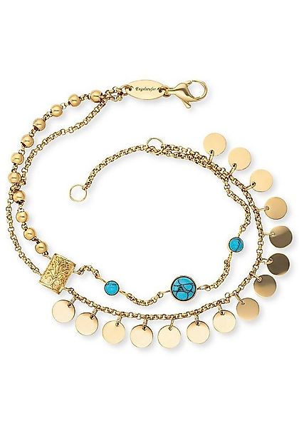 Engelsrufer Fußkette BOHO Lebensbaum, mit Türkis günstig online kaufen