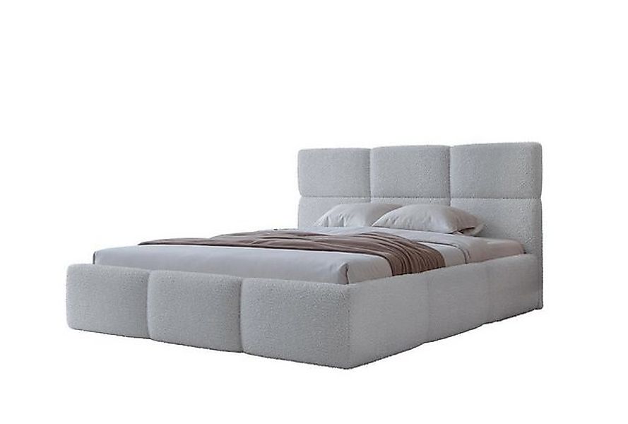 Compleo Polsterbett Elegant, Designbett, Luxus-Bett mit Lattenrost Bouclé C günstig online kaufen
