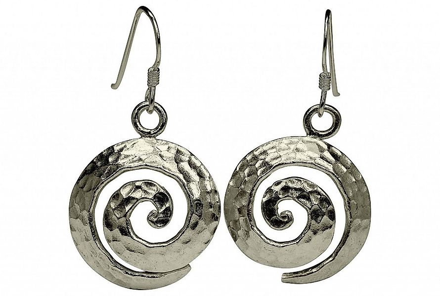 SILBERMOOS Paar Ohrhänger Gehämmerte Ohrhänger "Spirale", 925 Sterling Silb günstig online kaufen
