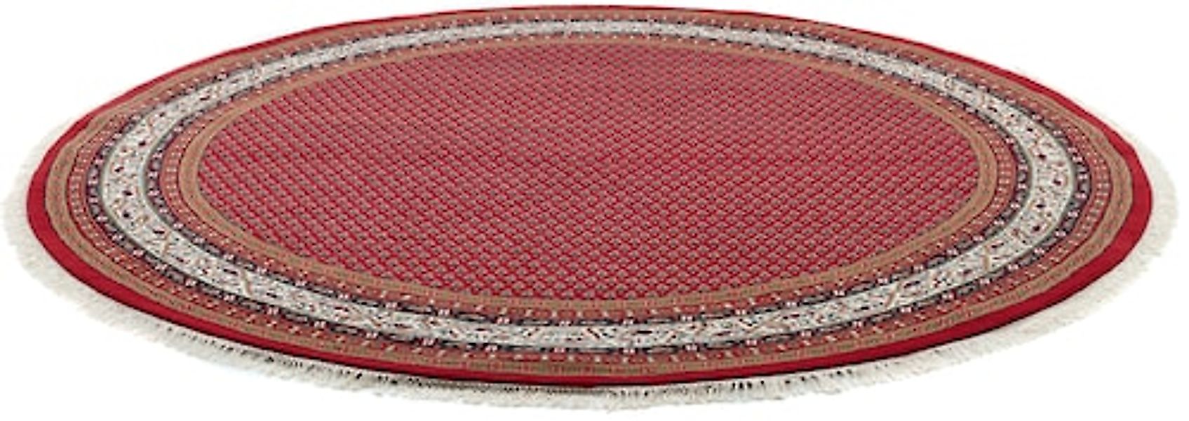 my home Orientteppich »Levin«, rund, 12 mm Höhe, handgeknüpft, mit Fransen, günstig online kaufen