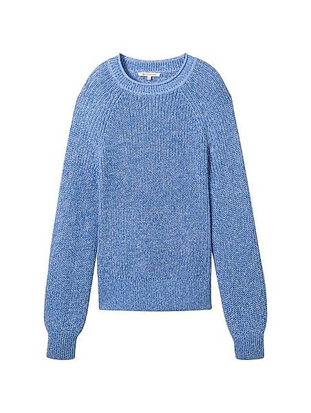 TOM TAILOR Denim Rundhalspullover (1-tlg) Drapiert/gerafft günstig online kaufen