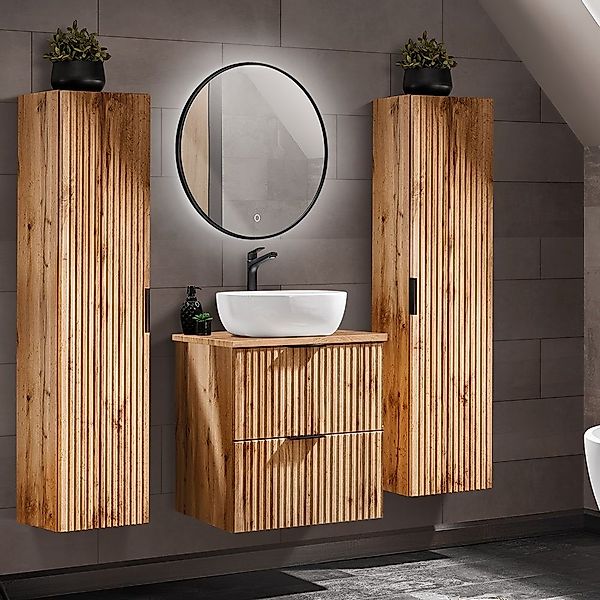 Lomadox Badmöbel-Set ADELAIDE-56, (Spar-Set, 4-St), Eiche günstig online kaufen